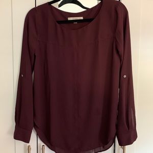 Loft burgundy blouse